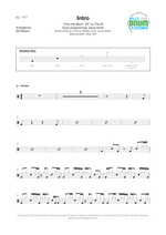 Intro - The Xx drum sheet music