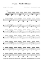 Window Shopper - 50 Cent drum sheet music