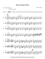 Heart Shaped Box - Nirvana drum sheet music