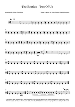 Two of Us - The Beatles drum sheet music