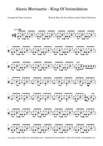 King of Intimidation - Alanis Morissette drum sheet music