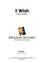 I Wish - Stevie Wonder drum sheet music