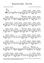 The Call - Backstreet Boys drum sheet music