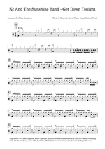 Get Down Tonight - Kc and the Sunshine Band drum sheet music