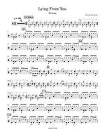 Lying from You - Linkin Park drum sheet music