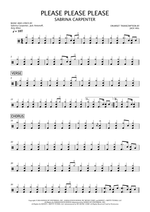 Please Please Please - Sabrina Carpenter drum sheet music