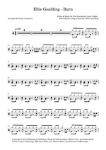 Burn - Ellie Goulding drum sheet music