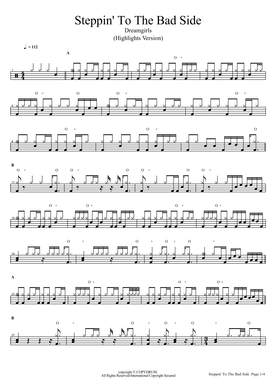 Steppin' to the Bad Side - Dreamgirls - Full Drum Transcription / Drum Sheet Music - SheetMusicDirect D