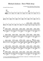 Don't Walk Away - Michael Jackson drum sheet music