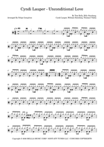 Unconditional Love - Cyndi Lauper drum sheet music