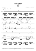 Bicycle Race - Queen drum sheet music