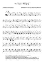Tragedy - Bee Gees drum sheet music