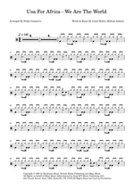 We Are the World (feat. Michael Jackson & Various Artists) - USA for Africa drum sheet music