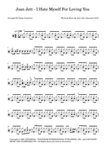 I Hate Myself for Loving You - Joan Jett drum sheet music