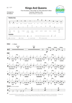 Kings and Queens - 30 Seconds to Mars drum sheet music