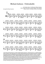 Unbreakable - Michael Jackson drum sheet music