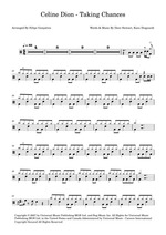 Taking Chances - Celine Dion drum sheet music