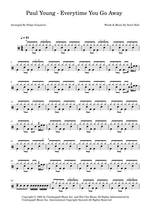 Everytime You Go Away - Paul Young drum sheet music