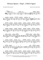 Oops!...I Did It Again - Britney Spears drum sheet music