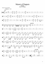 Master of Puppets - Metallica drum sheet music