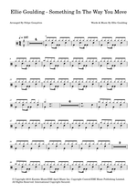 Something in the Way You Move - Ellie Goulding drum sheet music
