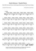Upside Down - Jack Johnson drum sheet music