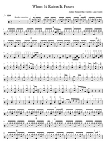 When It Rains It Pours - Luke Combs drum sheet music