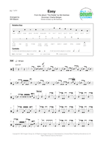 Easy - Nik Kershaw drum sheet music