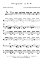 Let Me Be - Britney Spears drum sheet music