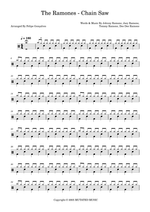 Chain Saw - Ramones drum sheet music