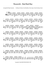 Bad Bad Boy - Nazareth drum sheet music