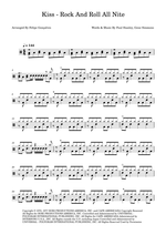 Rock and Roll All Nite - Kiss drum sheet music
