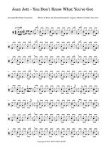 You Don't Know What You've Got - Joan Jett drum sheet music