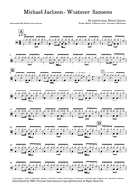 Whatever Happens - Michael Jackson drum sheet music