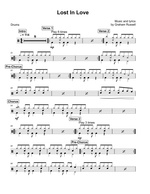 Lost in Love - Air Supply drum sheet music