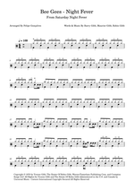 Night Fever - Bee Gees drum sheet music
