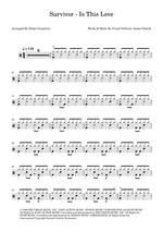 Is This Love - Survivor drum sheet music