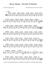 Too Hot to Handle - Bryan Adams drum sheet music