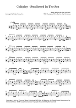 Swallowed in the Sea - Coldplay drum sheet music