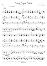 Please Please Please - Sabrina Carpenter drum sheet music