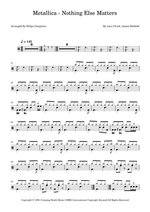 Nothing Else Matters - Metallica drum sheet music