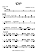 Lithium - Nirvana drum sheet music