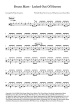Locked Out of Heaven - Bruno Mars drum sheet music
