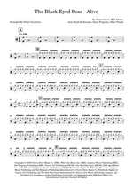 Alive - Black Eyed Peas drum sheet music