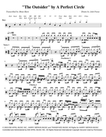 The Outsider - A Perfect Circle drum sheet music