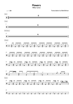 Flowers - Miley Cyrus drum sheet music
