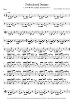 Undisclosed Desires - Muse drum sheet music