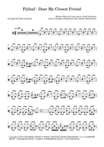 Dear My Closest Friend - Flyleaf drum sheet music