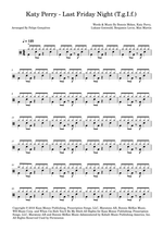 Last Friday Night (T.G.I.F.) - Katy Perry drum sheet music