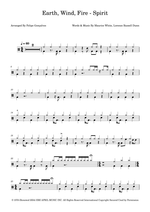 Spirit - Earth, Wind and Fire drum sheet music